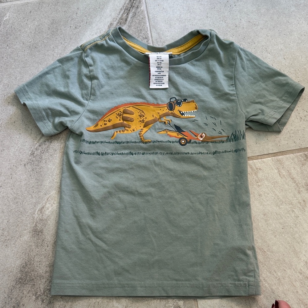 Tommy Bahama Kids T-Shirt - Green with Orange Dinosaur